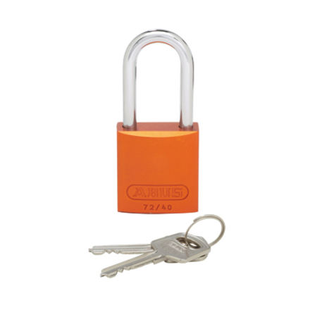 PANDUIT Aluminum Body Padlock, Long Shackle, Ora PSL-7OR-LS